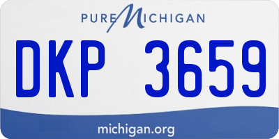 MI license plate DKP3659