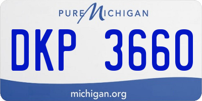 MI license plate DKP3660