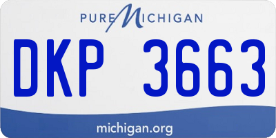 MI license plate DKP3663