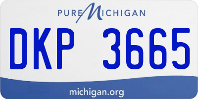 MI license plate DKP3665