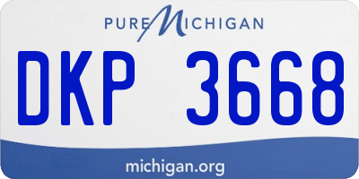 MI license plate DKP3668