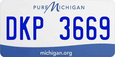 MI license plate DKP3669