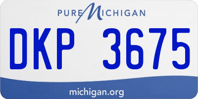MI license plate DKP3675