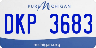 MI license plate DKP3683