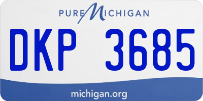 MI license plate DKP3685