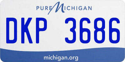 MI license plate DKP3686