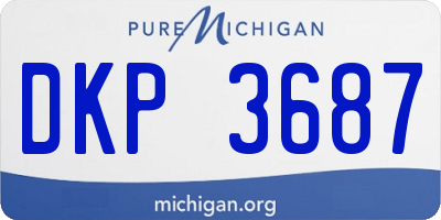 MI license plate DKP3687