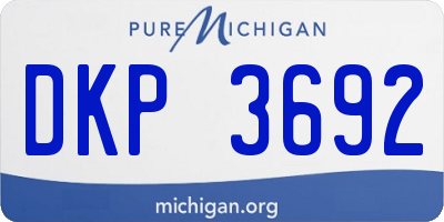 MI license plate DKP3692
