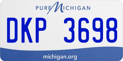 MI license plate DKP3698