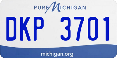 MI license plate DKP3701