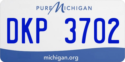 MI license plate DKP3702
