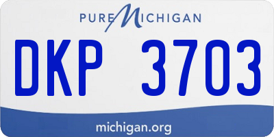 MI license plate DKP3703