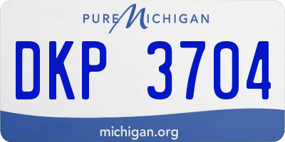 MI license plate DKP3704