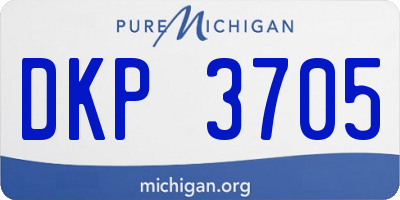 MI license plate DKP3705
