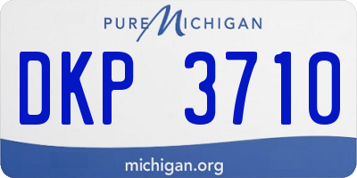 MI license plate DKP3710