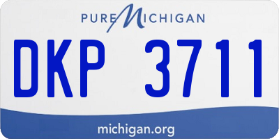 MI license plate DKP3711