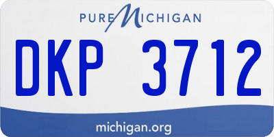 MI license plate DKP3712