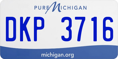 MI license plate DKP3716