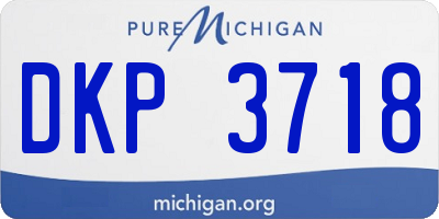 MI license plate DKP3718