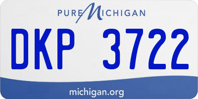MI license plate DKP3722