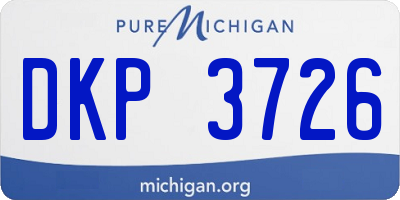 MI license plate DKP3726