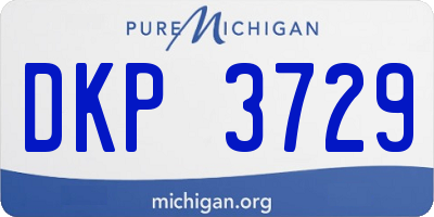 MI license plate DKP3729