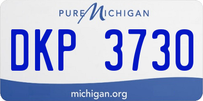 MI license plate DKP3730