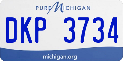MI license plate DKP3734
