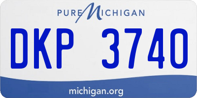 MI license plate DKP3740