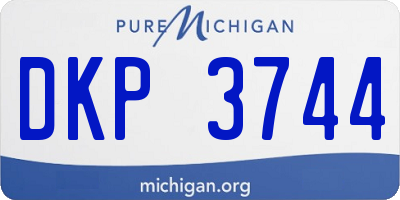 MI license plate DKP3744