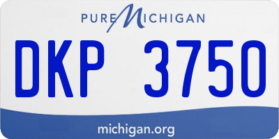 MI license plate DKP3750