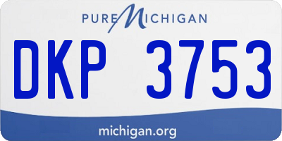 MI license plate DKP3753