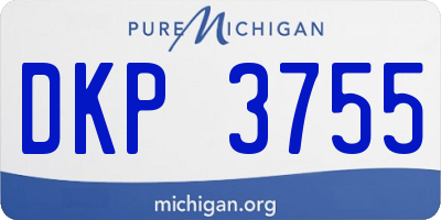 MI license plate DKP3755