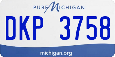 MI license plate DKP3758