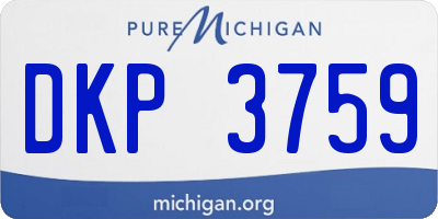 MI license plate DKP3759