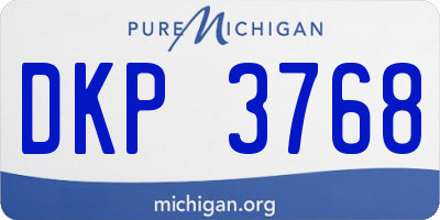 MI license plate DKP3768
