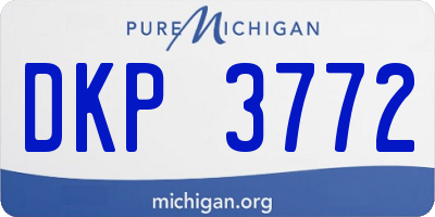 MI license plate DKP3772