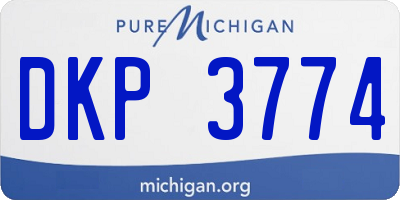 MI license plate DKP3774