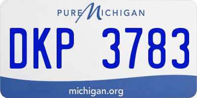 MI license plate DKP3783