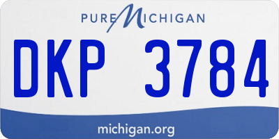 MI license plate DKP3784