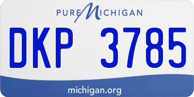 MI license plate DKP3785