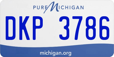 MI license plate DKP3786