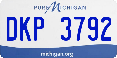 MI license plate DKP3792