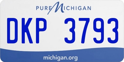 MI license plate DKP3793