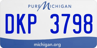 MI license plate DKP3798