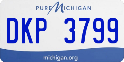 MI license plate DKP3799