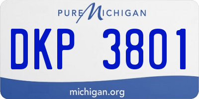 MI license plate DKP3801