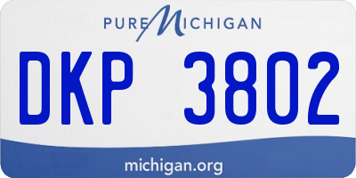 MI license plate DKP3802