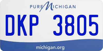 MI license plate DKP3805