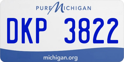 MI license plate DKP3822